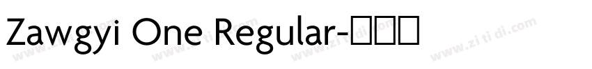 Zawgyi One Regular字体转换